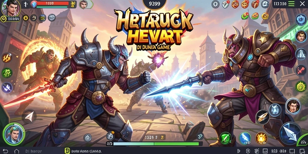 Tampilan gameplay <strong>9399</strong> yang mendebarkan di arena pertarungan.