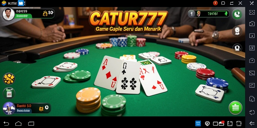 Tampilan gameplay seru dan interaktif dalam CATUR777.