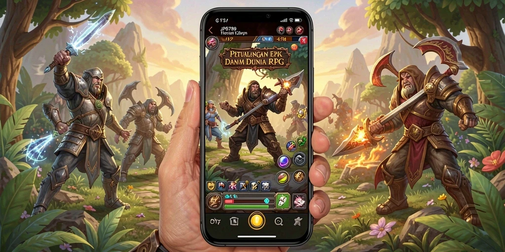 Tampilan gameplay RPG yang menarik dan penuh aksi.
