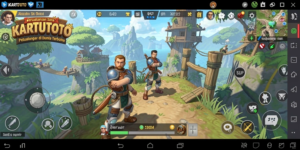 Screenshot gameplay yang menampilkan petualangan seru di KARTUTOTO.