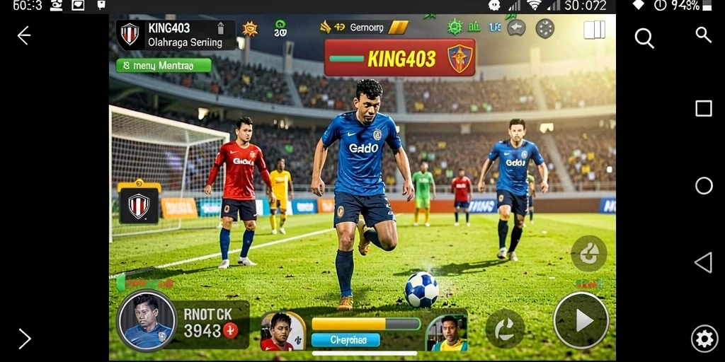 Screenshot KING403 menampilkan aksi olahraga yang intens dan menarik.