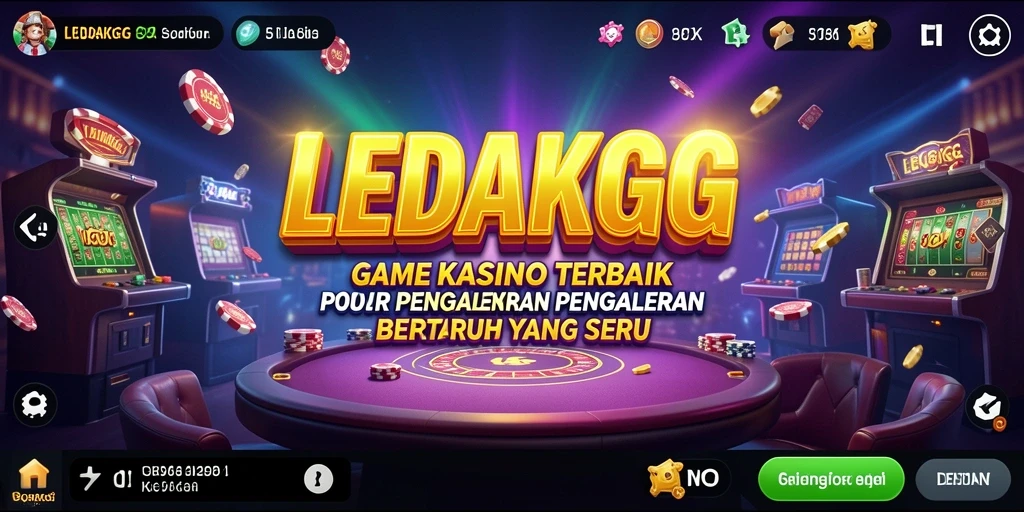 Tampilan gameplay menarik dari LEDAKGG dengan fitur Kasino yang seru.