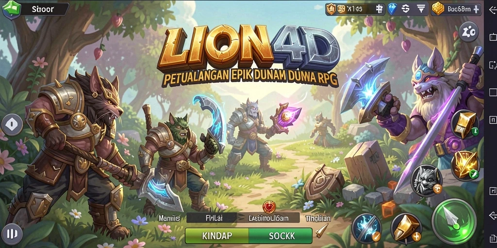 Gameplay LION4D yang seru dan menantang dalam petualangan RPG.