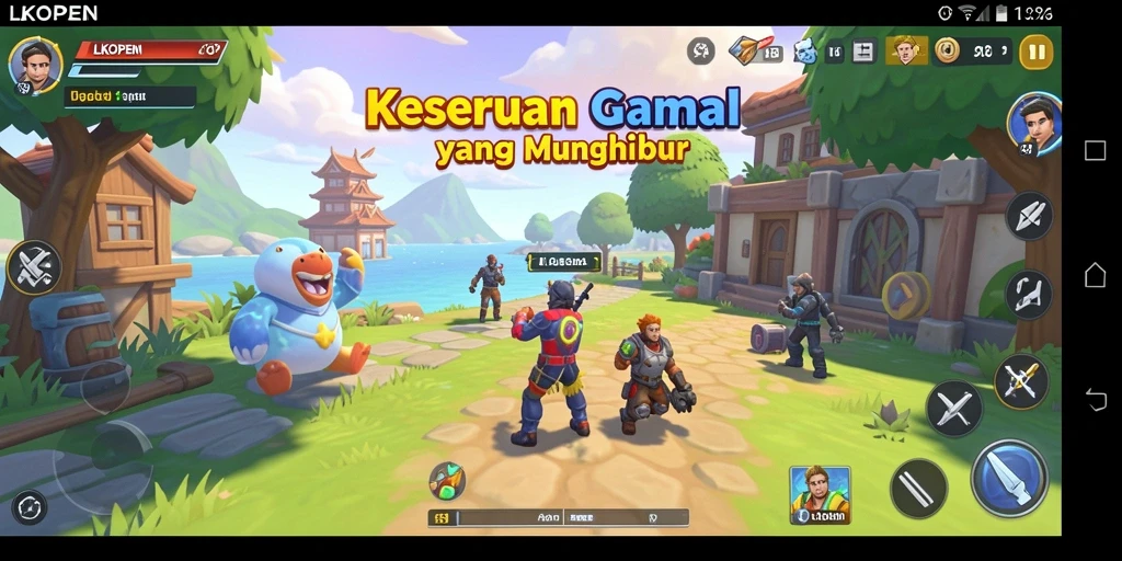 Tampilan gameplay LKOPEN yang seru dan penuh warna.