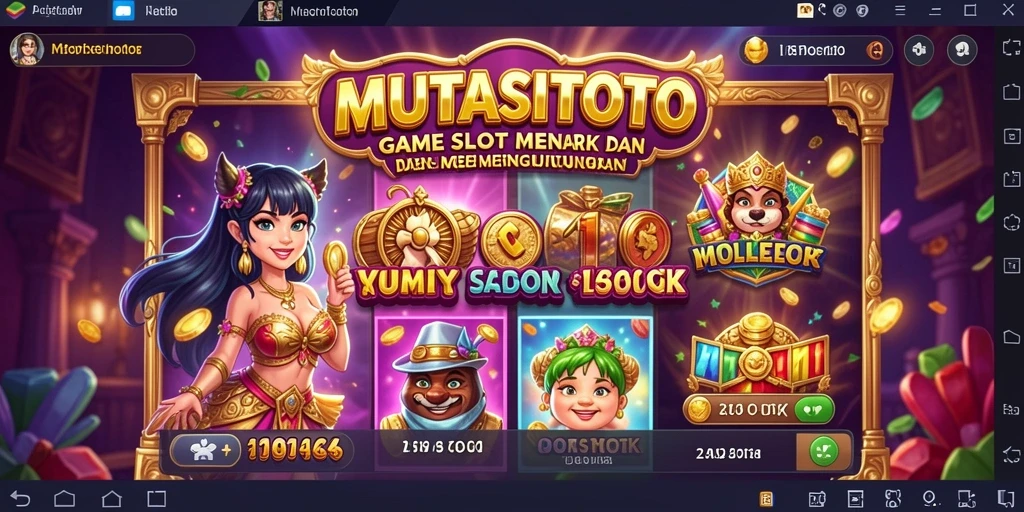 Screenshot gameplay MUTASITOTO dengan tampilan slot yang memukau.