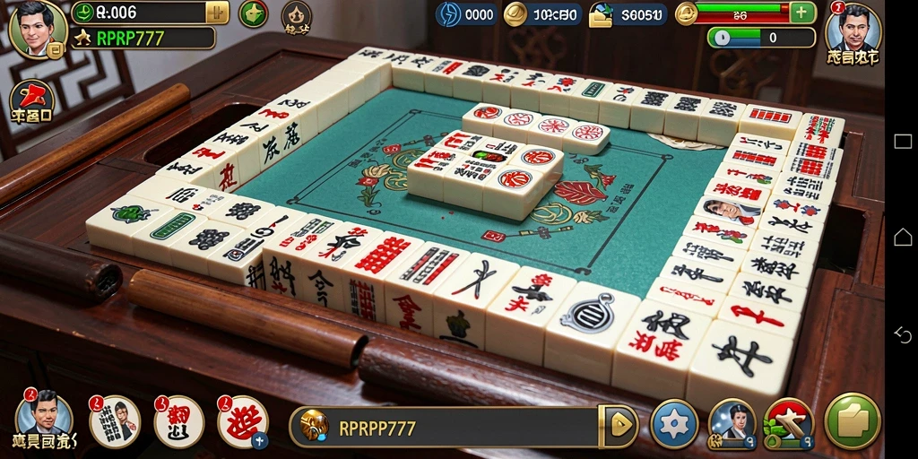 Screenshot gameplay RPRP777 memperlihatkan keseruan permainan Mahjong.