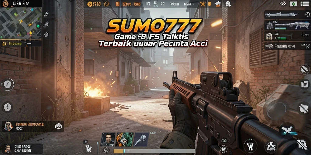 Tampilan aksi pertempuran seru dalam game SUMO777.