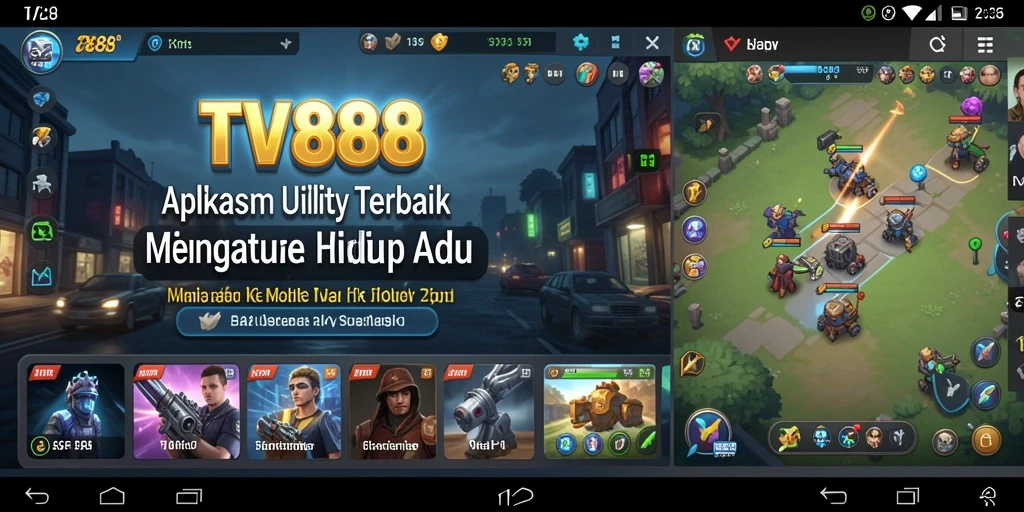 Tampilan antarmuka TV888 yang sederhana dan intuitif.