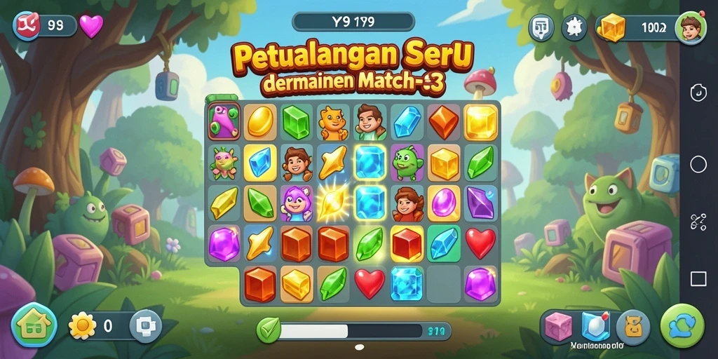 Tampilan gameplay <strong>Y89</strong> yang seru dalam genre Match-3.